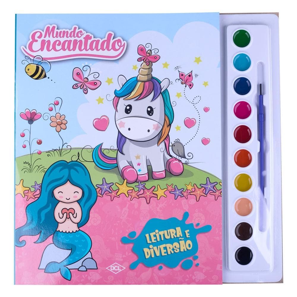 Livro Aquarela Unicórnio E Sereia Dcl