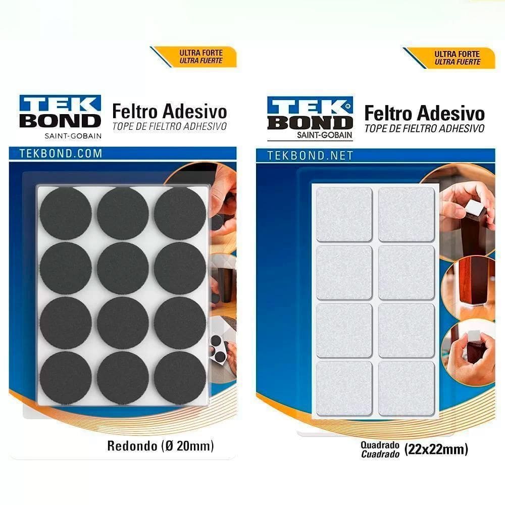 Feltro Quadrado Branco C40 E Redondo Preto C24 Cartela C64