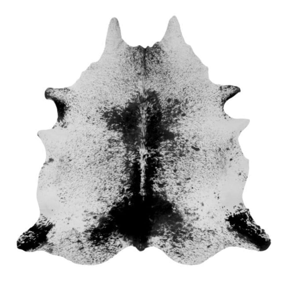 Tapete de Couro - Preto e Branco Salpicado - Grande