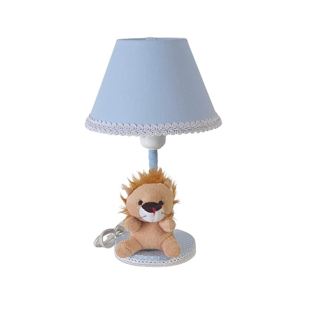 Abajur Ursinho 28cm - Tecido 100% Algodão - Bivolt