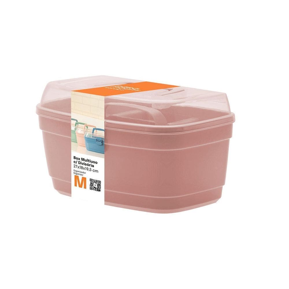 Caixa Maleta Multiuso Organizadora Maquiagem Grande - Rosa