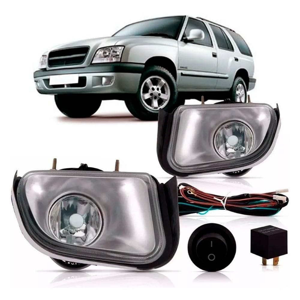 Kit Farol Milha S10 Blazer 2001 A 2011 Neblina S10 Gm Pickup