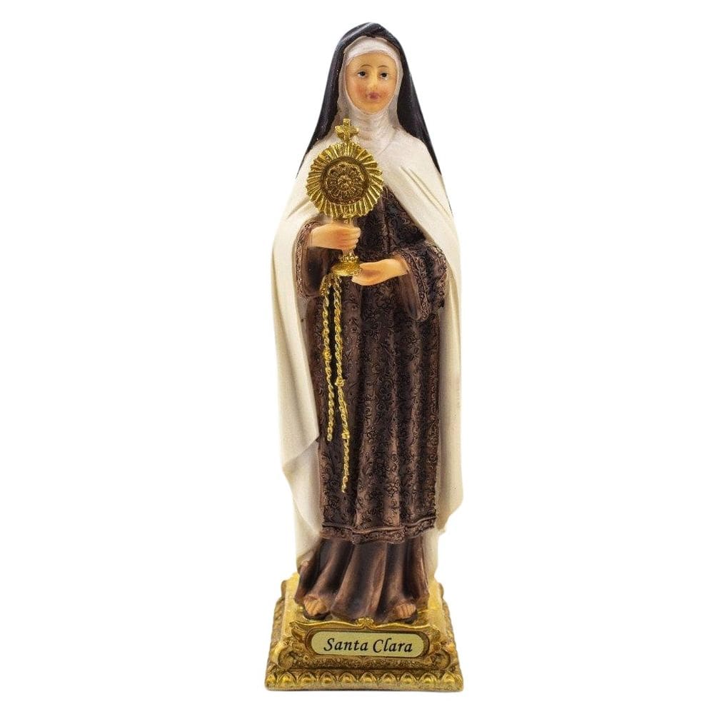 Imagem Santa Clara Importada Resina 21 Cm