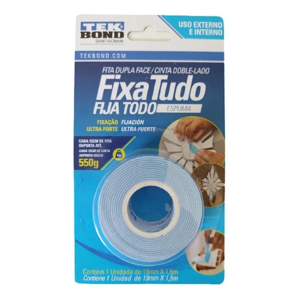 Fita Dupla Face Fixa Tudo