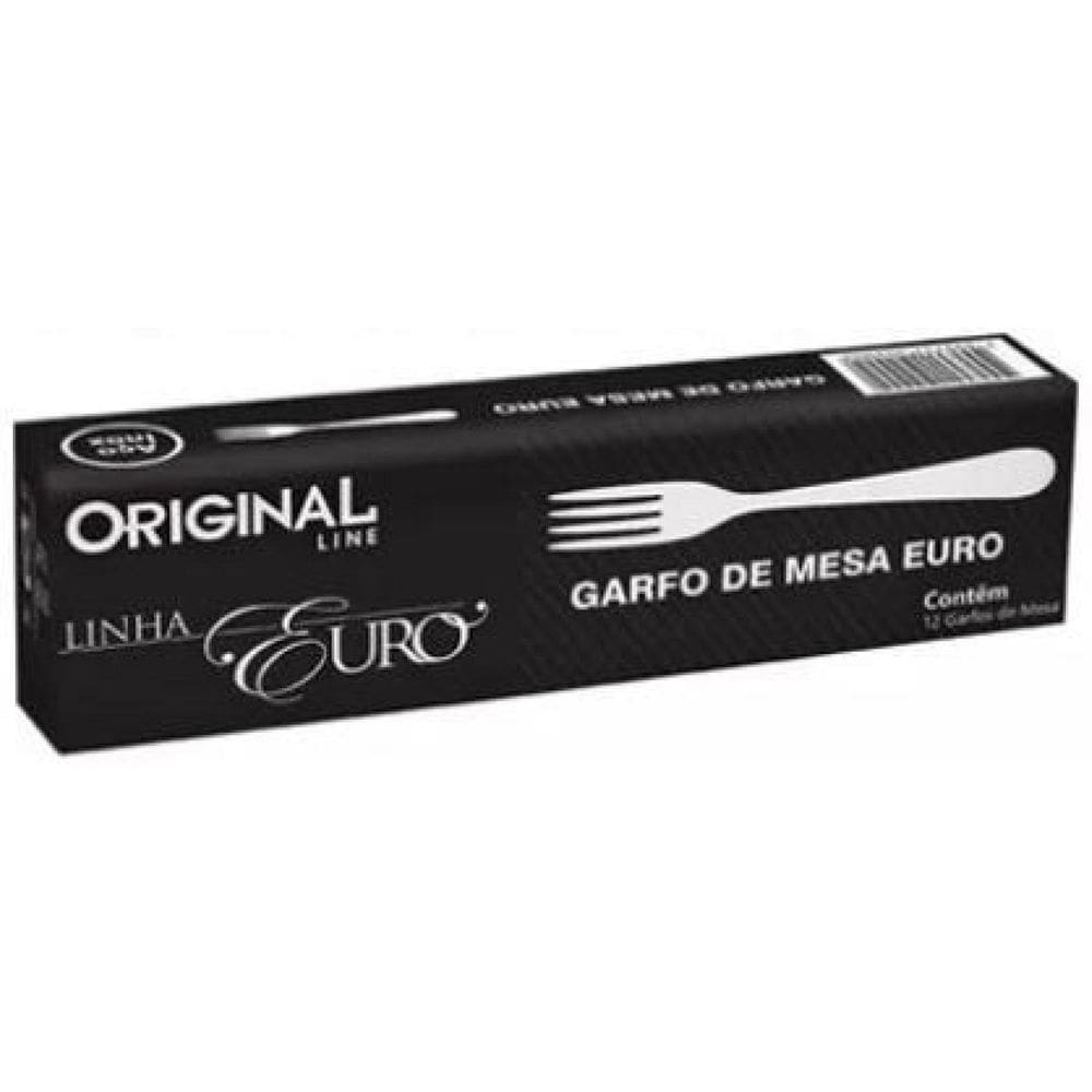 Garfo De Mesa Inox Euro Com 12 Pçs  Line