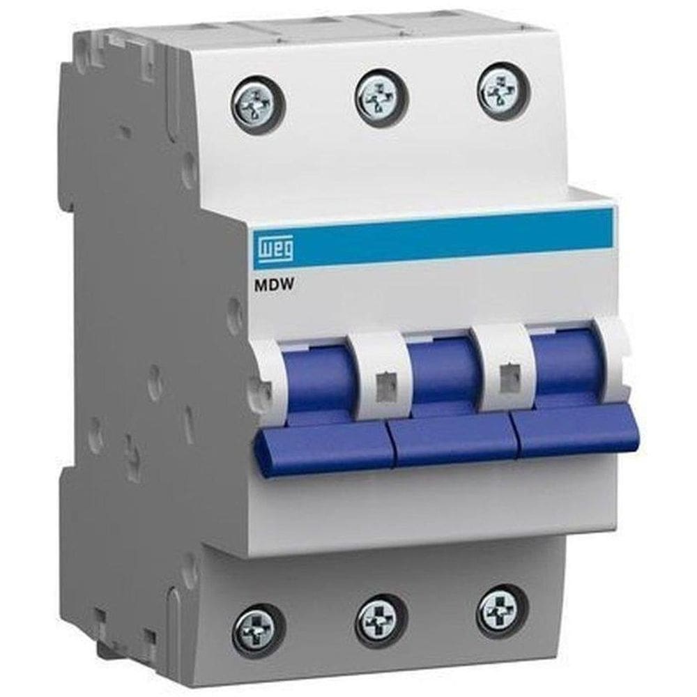 Mini Disjuntor Tripolar MDWC23 2A Curva C 5KA WEG