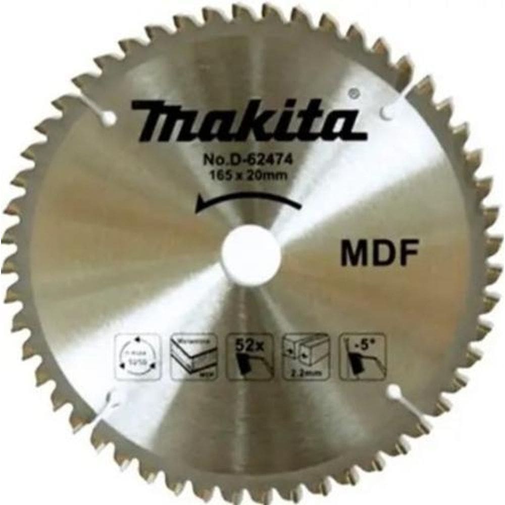 Lâmina De Serra 52 Dentes Tct 165Mm X 20Mm D-62474 Makita
