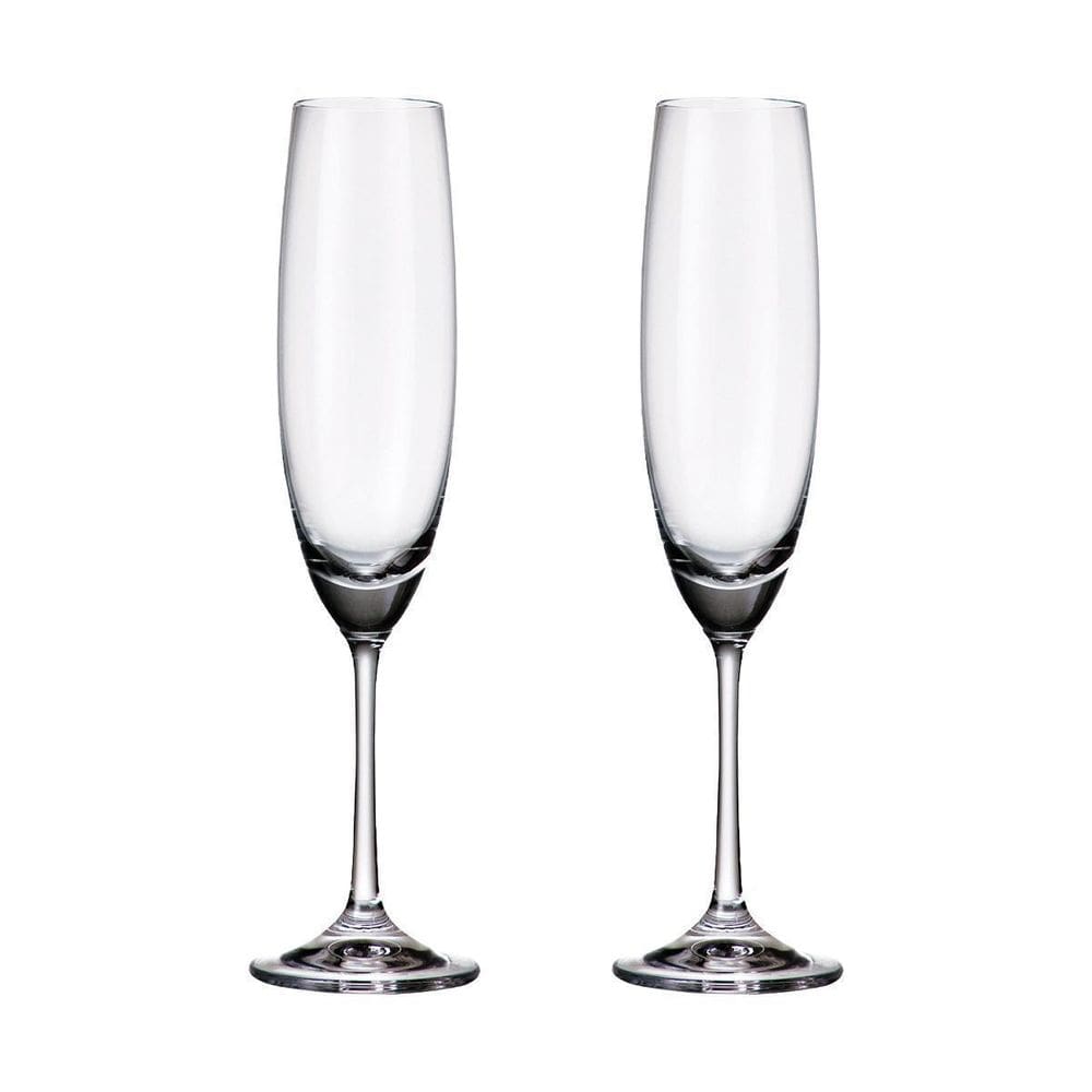 Taça De Cristal Bohemia Para Champanhe 250Ml Milvus 2 Peças