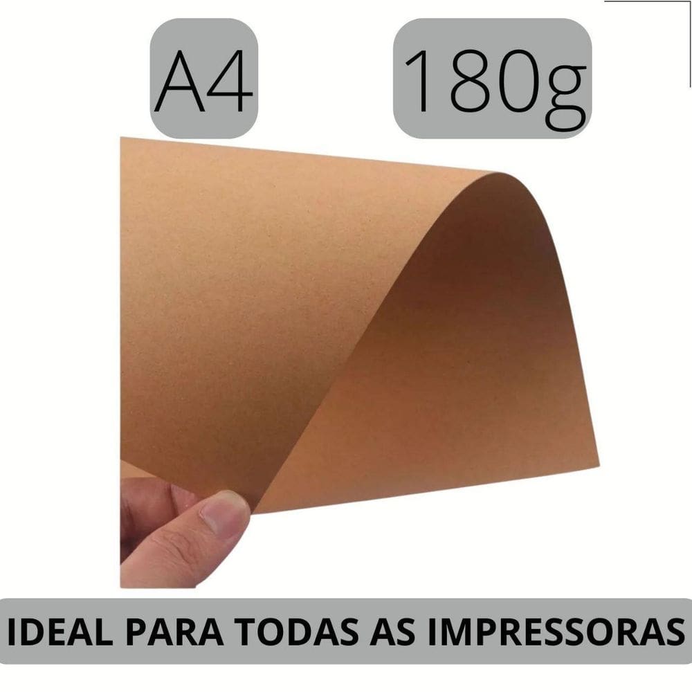 Papel Kraft A4 100 Folhas 180G  Artesanato
