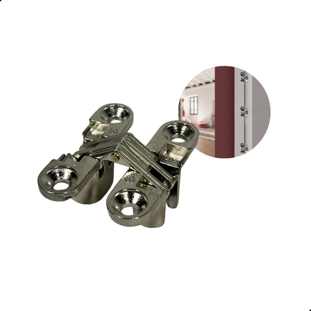 Dobradiça Invisivel 45X12Mm 180 Niquelada Criativa
