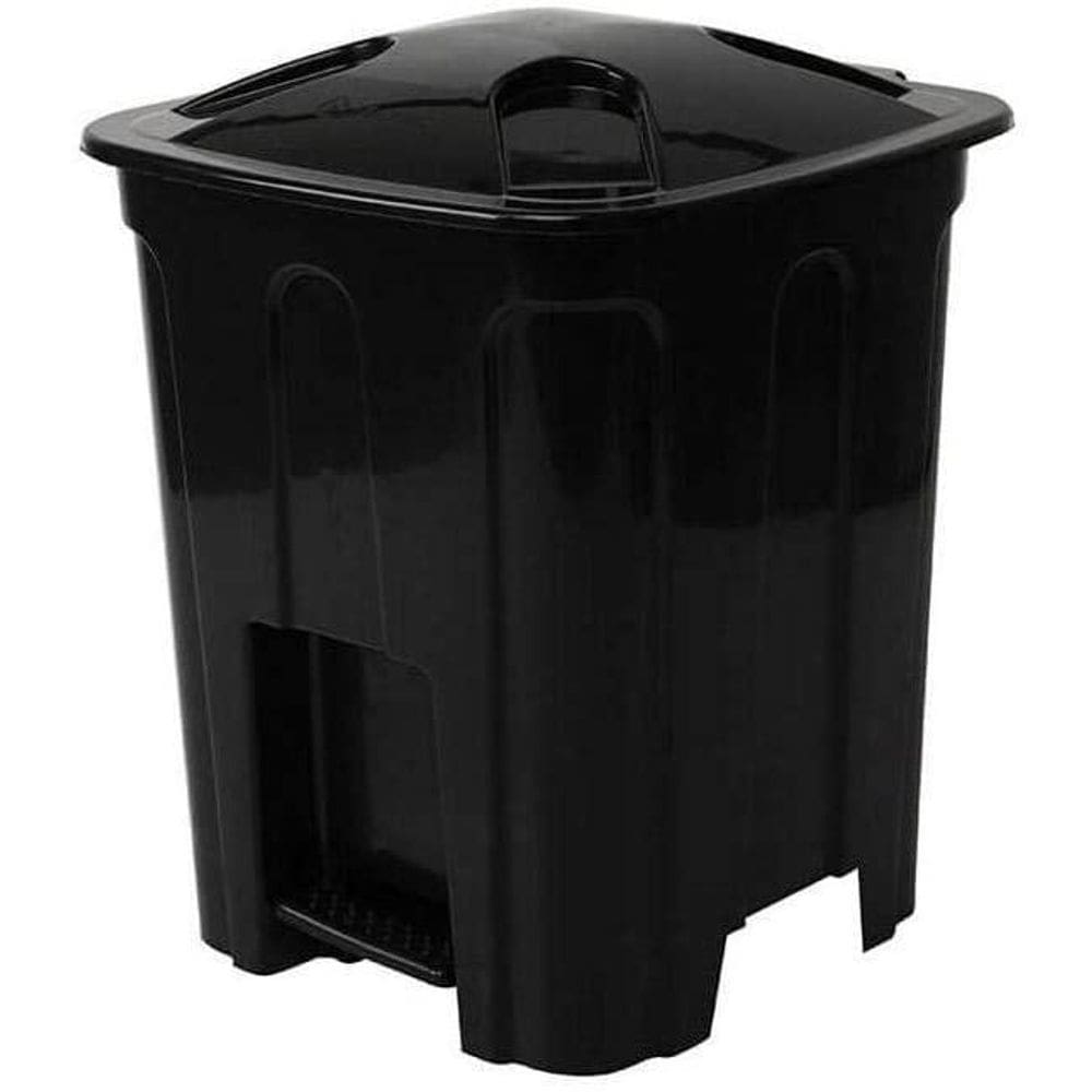 Lixeira Com Pedal Eco Nature Preto 15 Litros - Jaguar