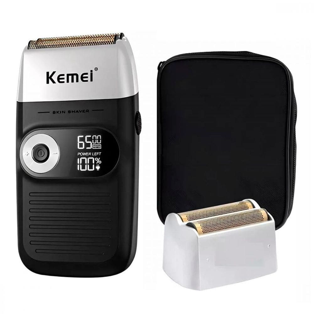 Barbeador Kemei Portátil Corte Preciso Kit Confortável