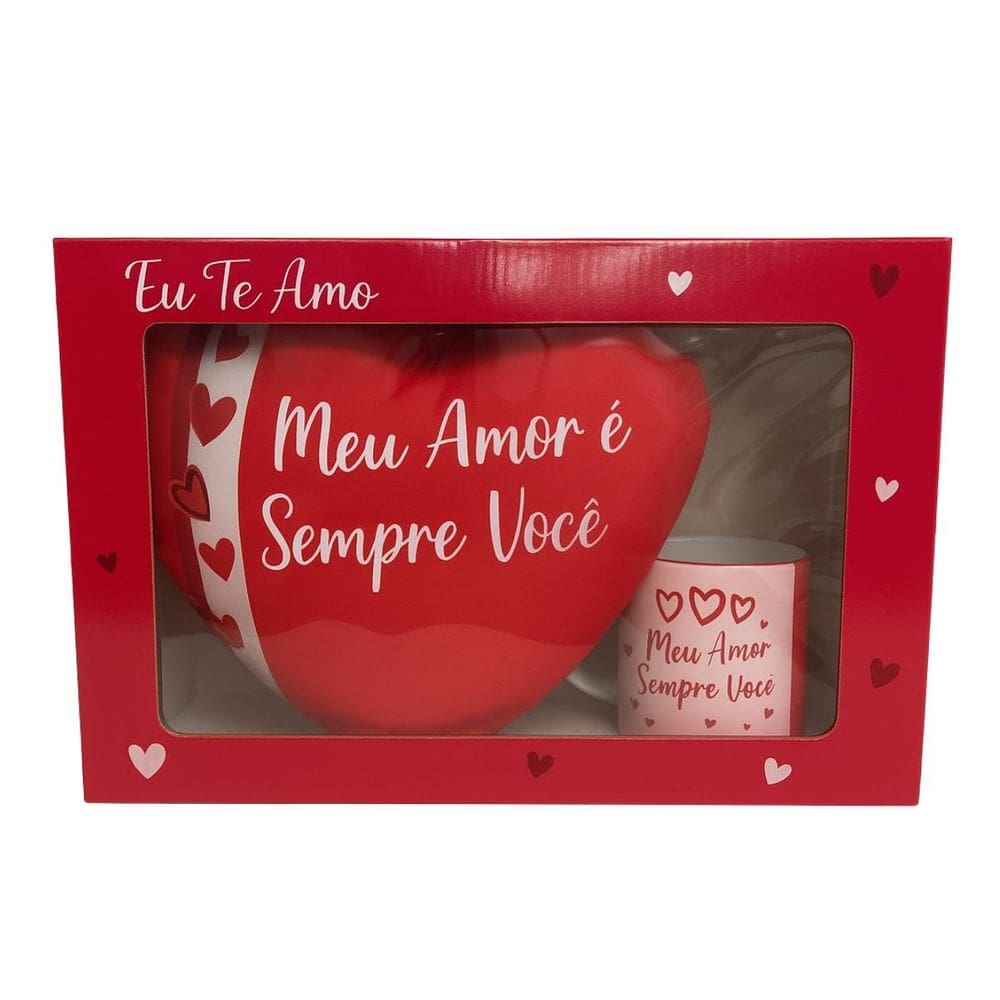 Kit Presente Eu Te Amo Pelucias E Caneca Fizzy Premium