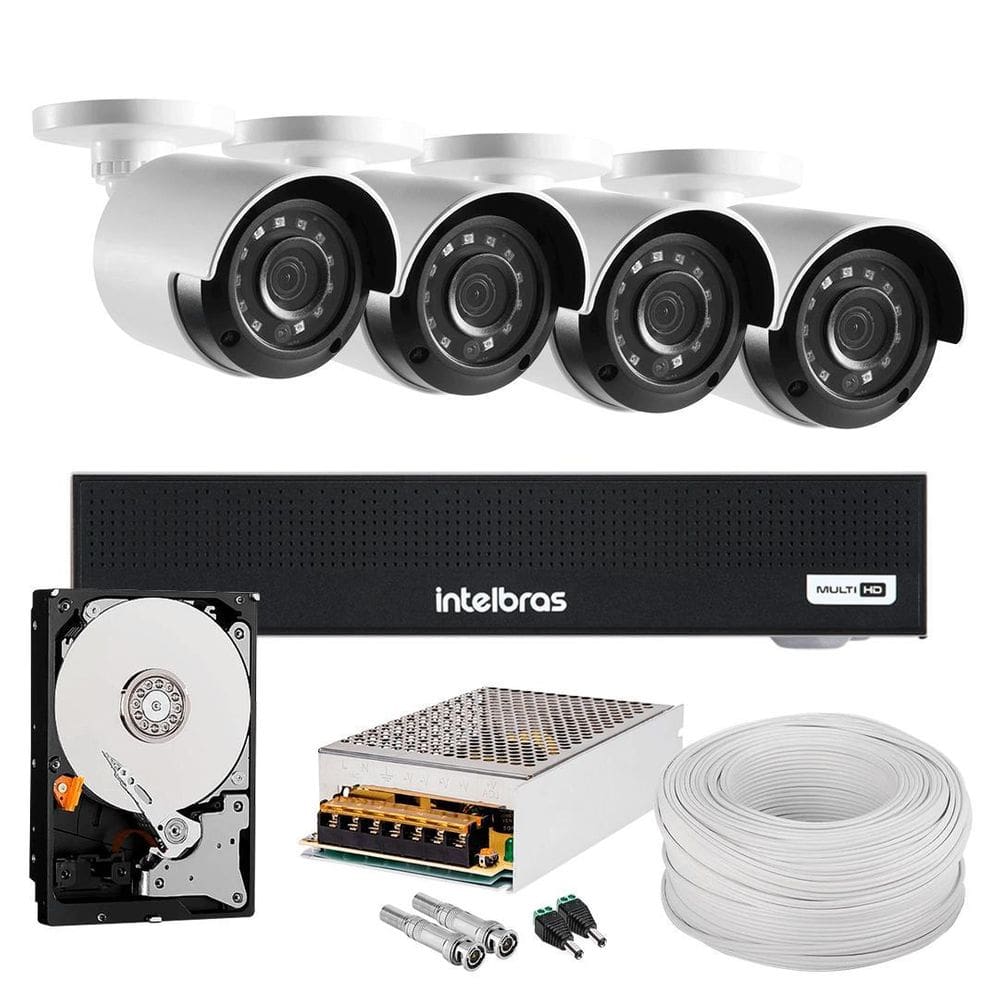 Kit Cftv Mhdx 1004C Intel 04 Camera 1080P 3.6Mm Hd 1Tb
