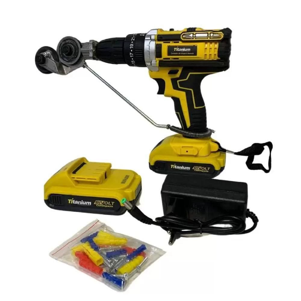 Parafusadeira 21V Com Cortador De Chapa Ferro E Alumínio