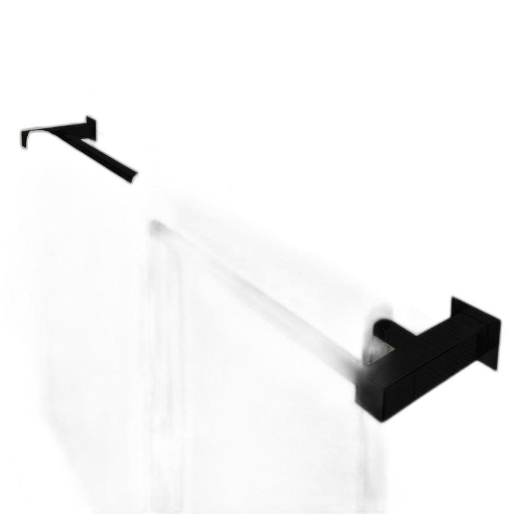 Porta Toalha Duplo Inox 60cm Preto Fosco