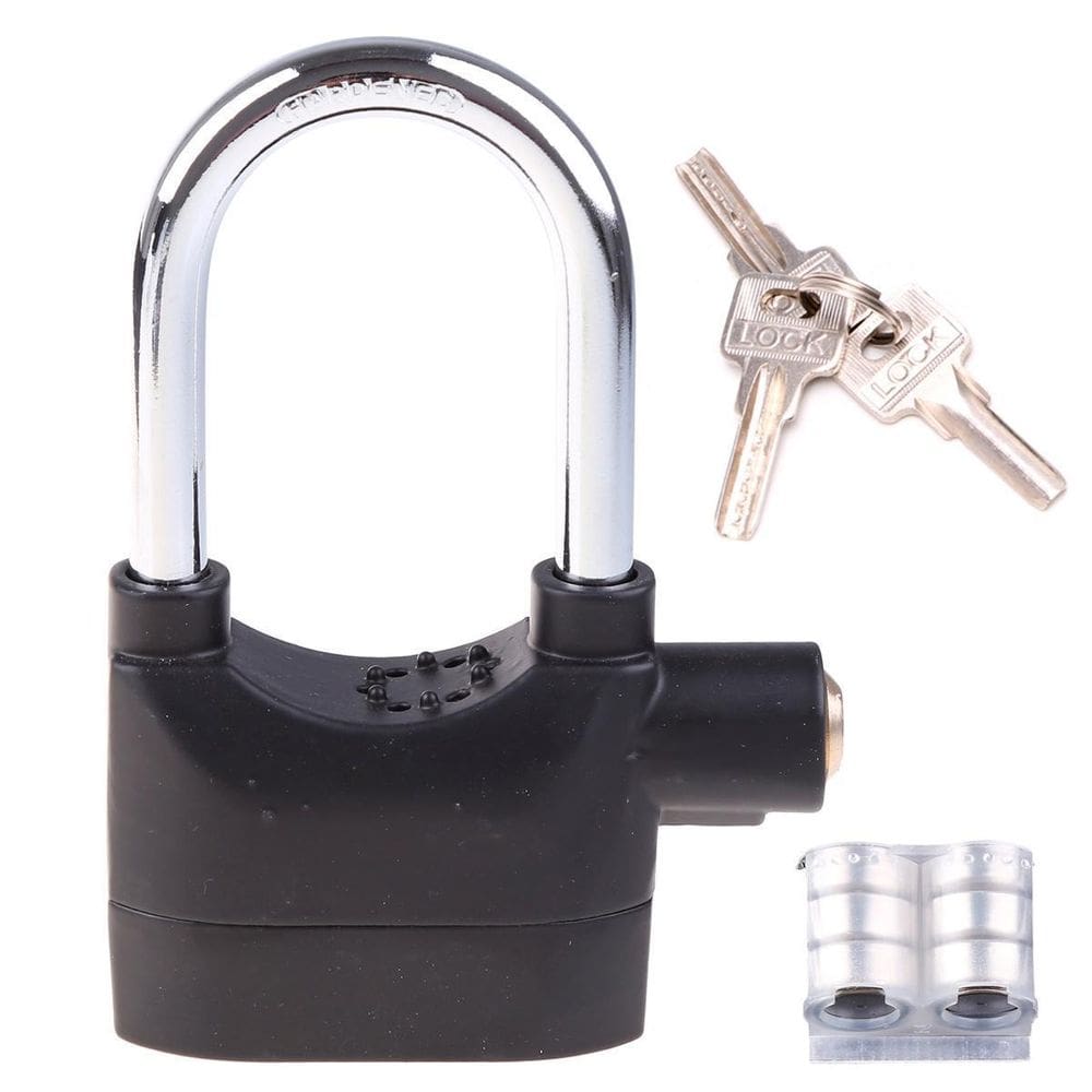 Trava Cadeado Alarme Sonoro Anti Roubo Moto Bike Casa 110Db