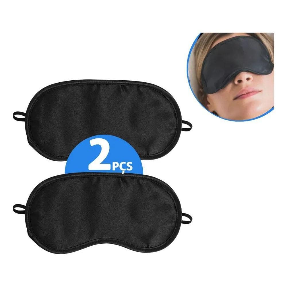 Kit 2 Máscara De Dormir Repouso Viagem Confortável Tapa Olho