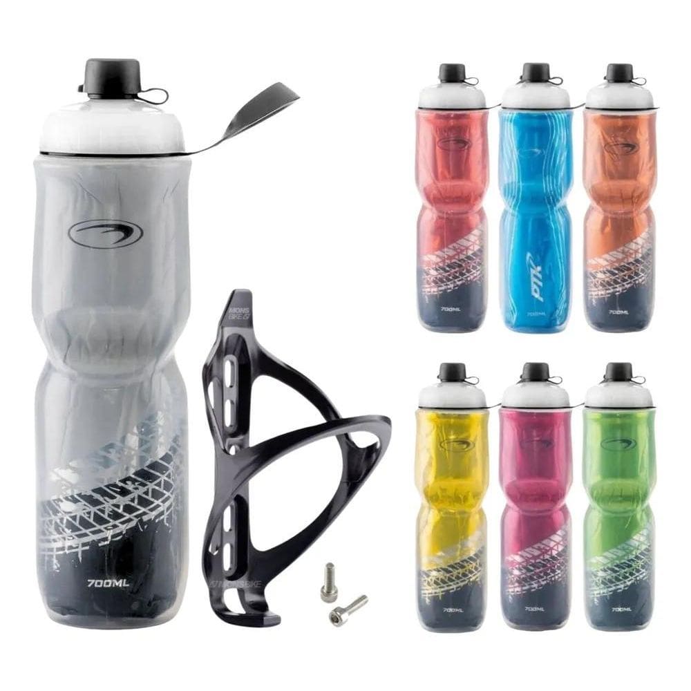 Caramanhola Termica Garrafa Para Bike Squeeze 700Ml +Suporte