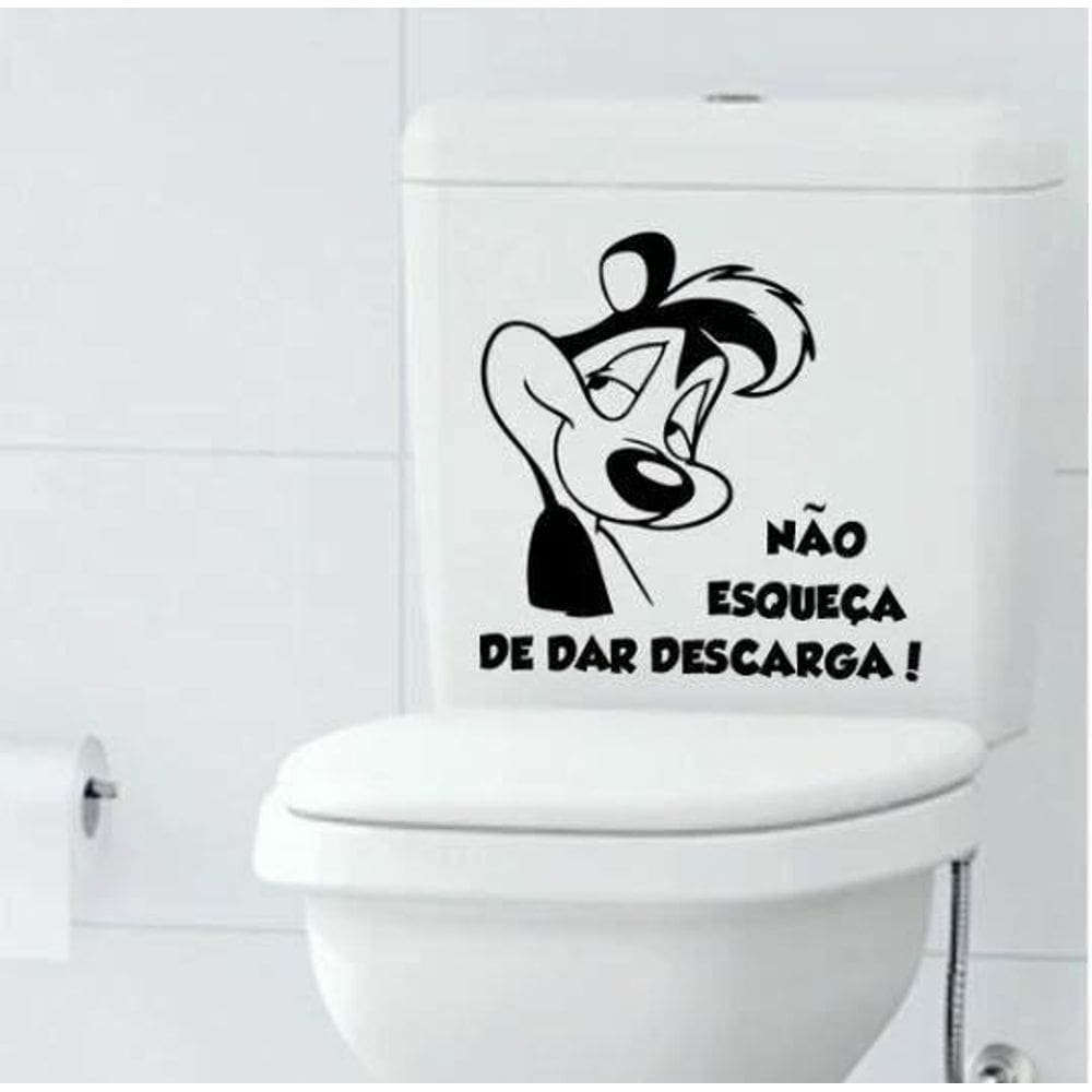 Adesivo De Vaso Sanitário Não Esqueça Dar A Descarga Mod03