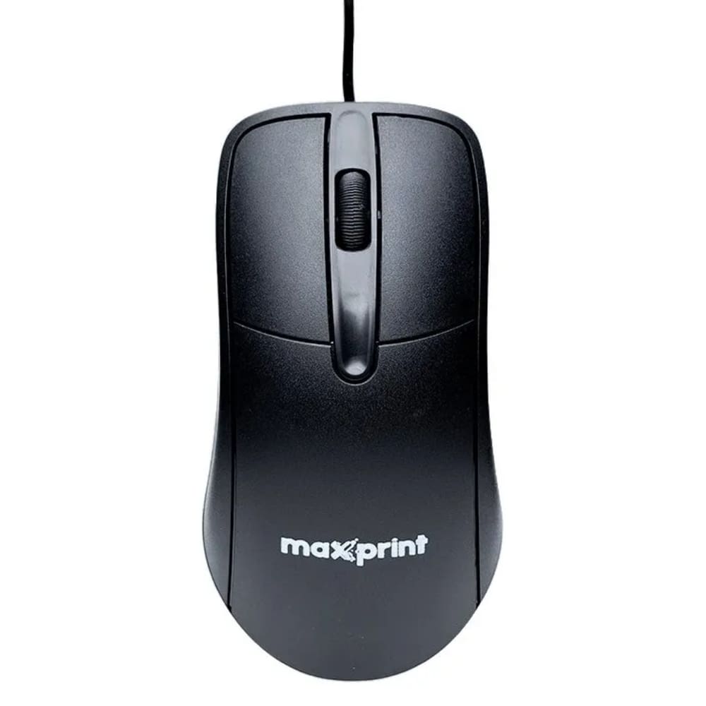 Mouse OfficeEasy Preto com Fio USB2.0 1200DPI Maxprint