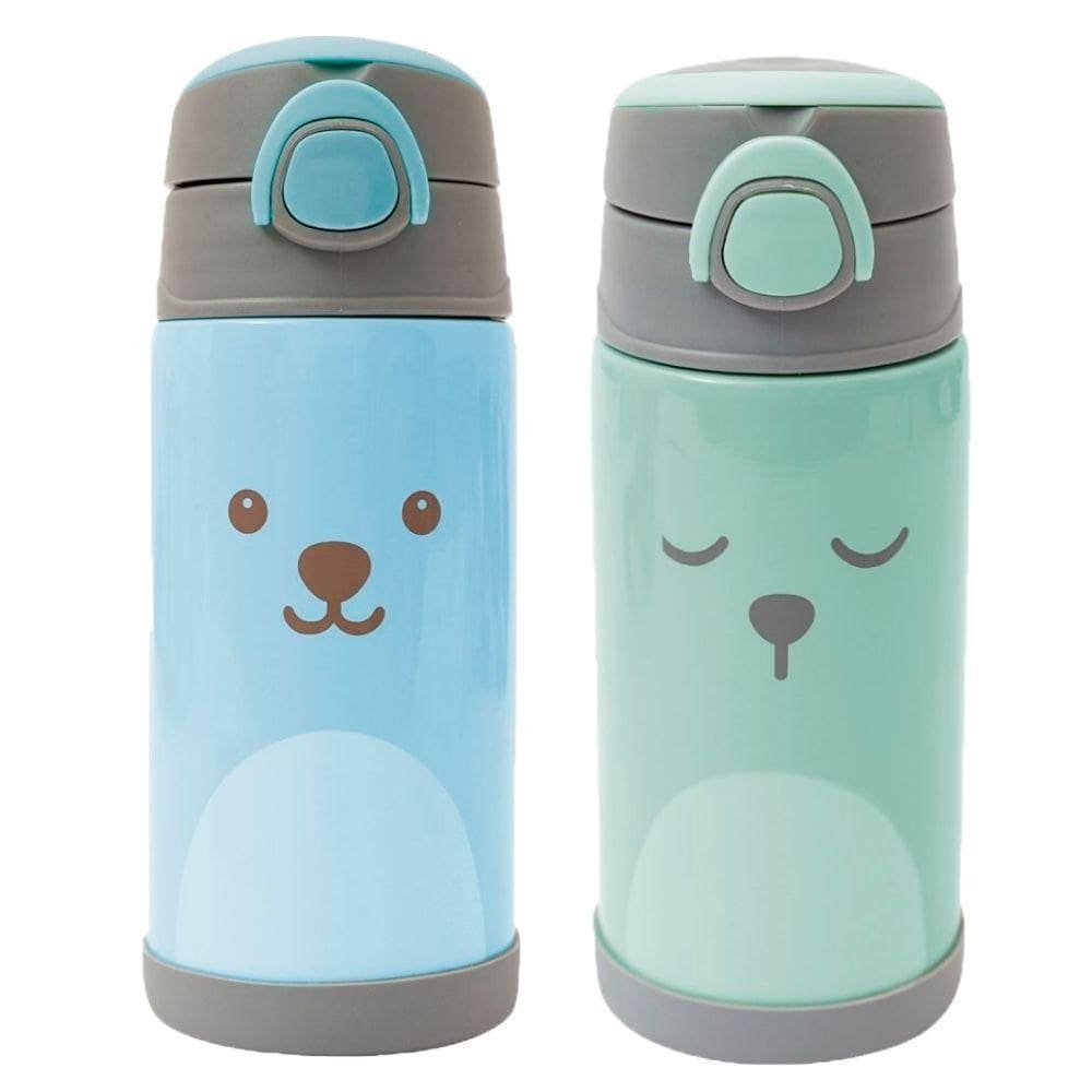 Kit 2 Copos Infantil Garrafa Água Suco Buba Termico Parede