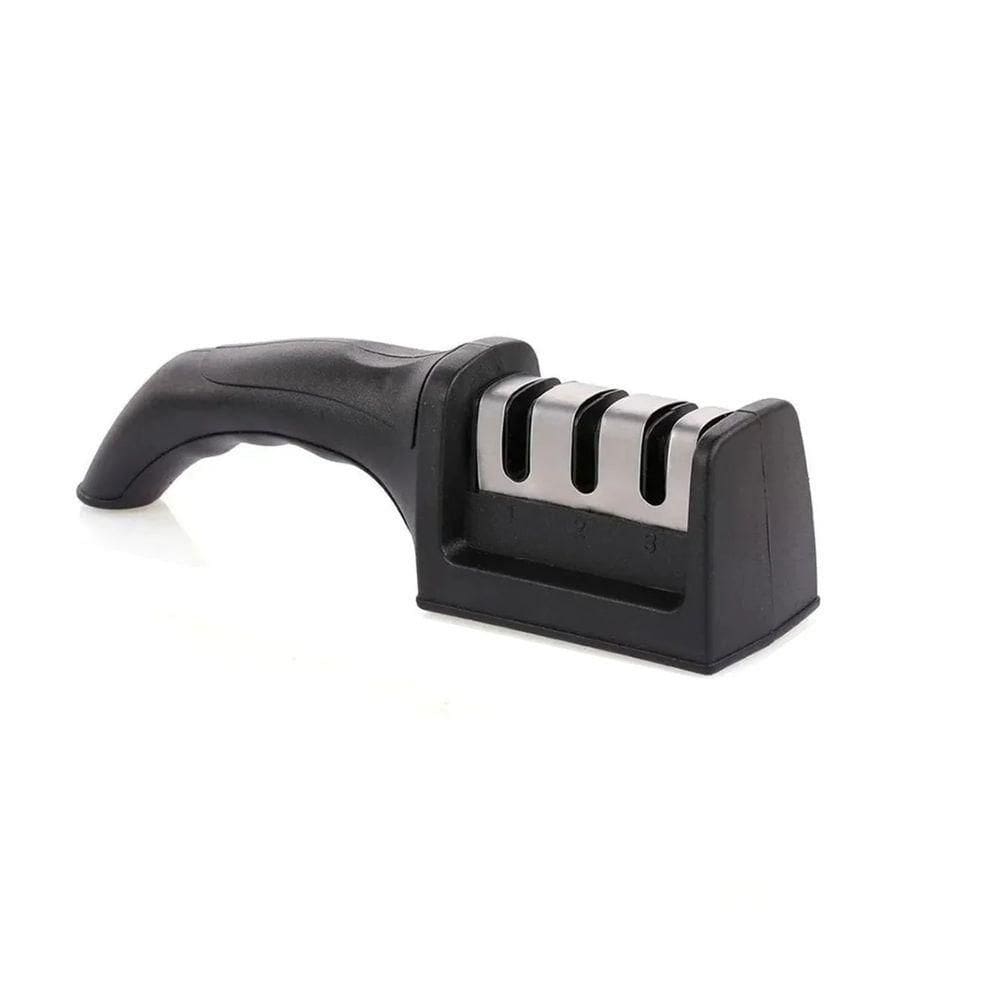 Amolador Afiador Facas Diamantado Suporte 3 Niveis De Afiar