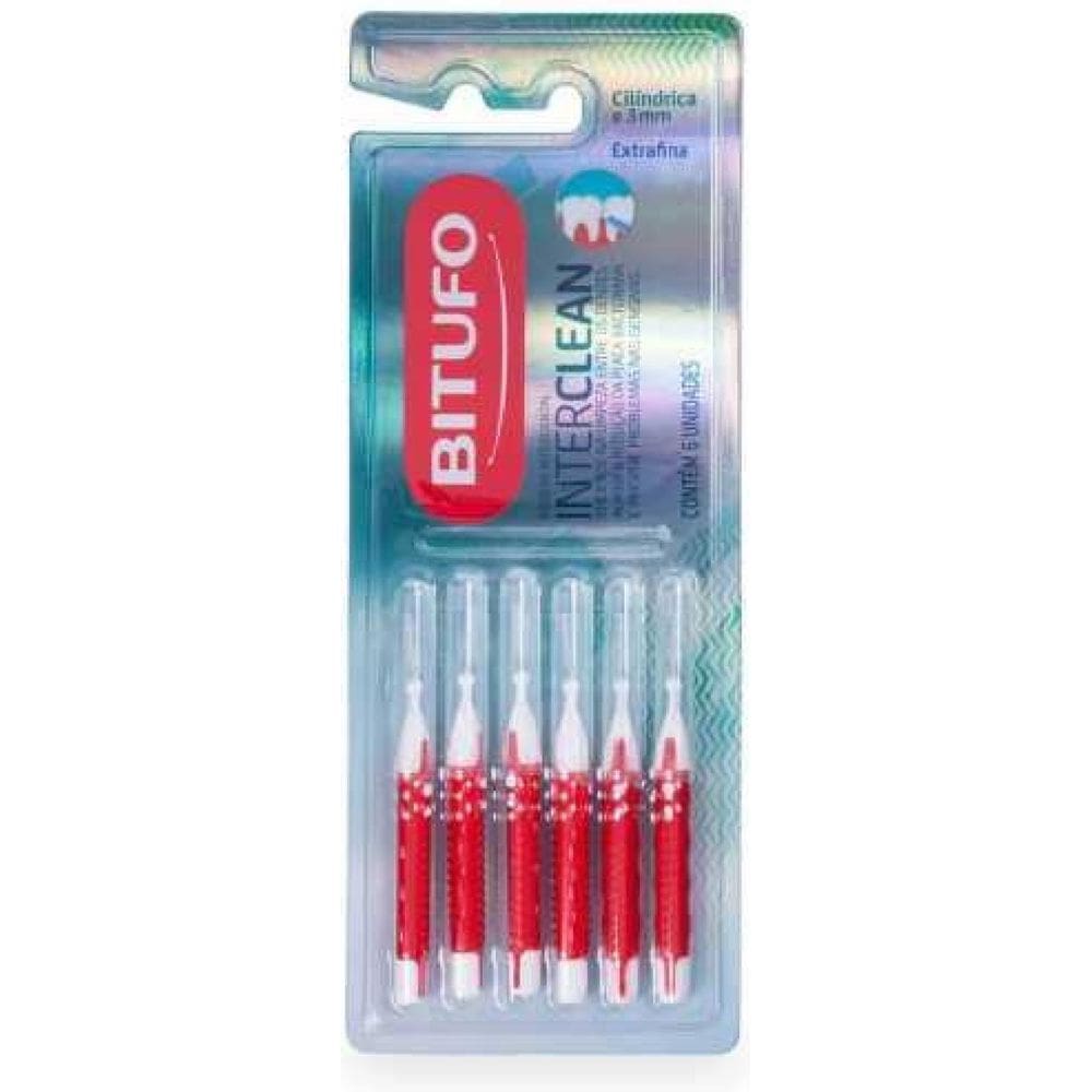 Escova Interdental Bitufo Interclean Extra Fina 3 Mm Cilíndr