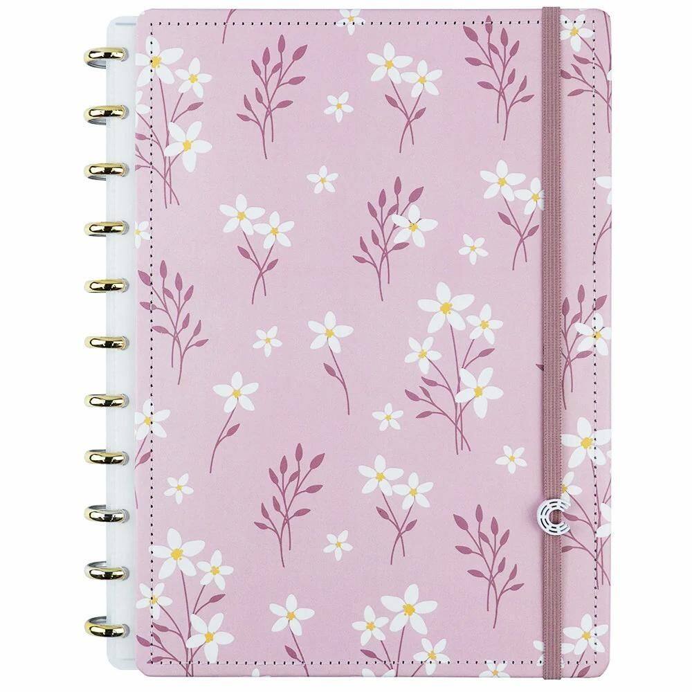 Caderno Inteligente Grande Pink Blossom By Sof 80Fls