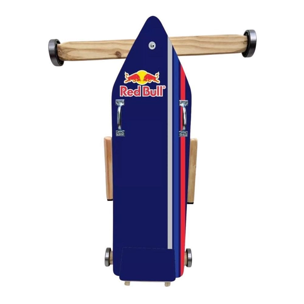 Carrinho De Rolimã Vintage Madeira Brinquedo Redbull