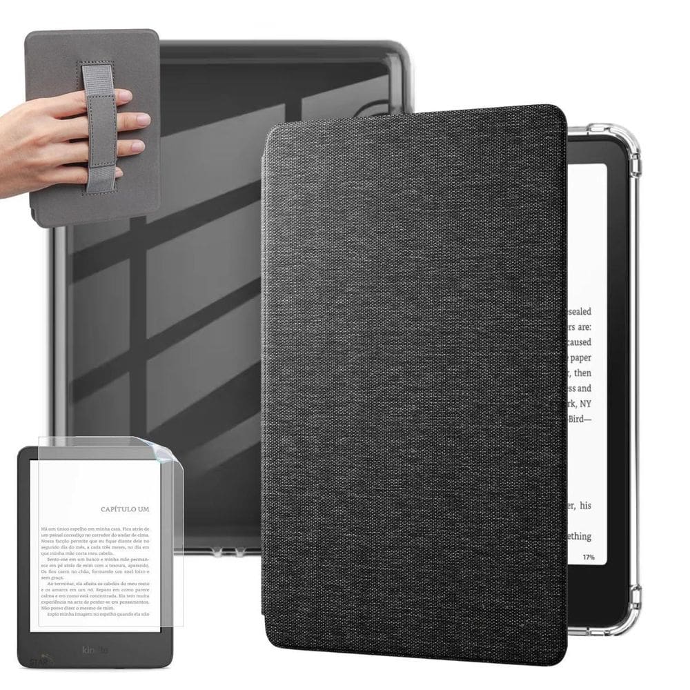 Capa Tecido Com Alça Para Kindle Paperwhite Sa568P +Película