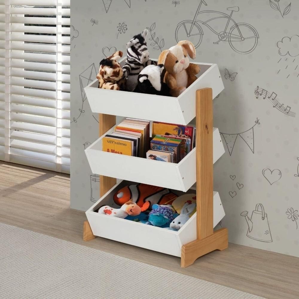 Estante Organizadora 84cm x 54cm Infantil Branco