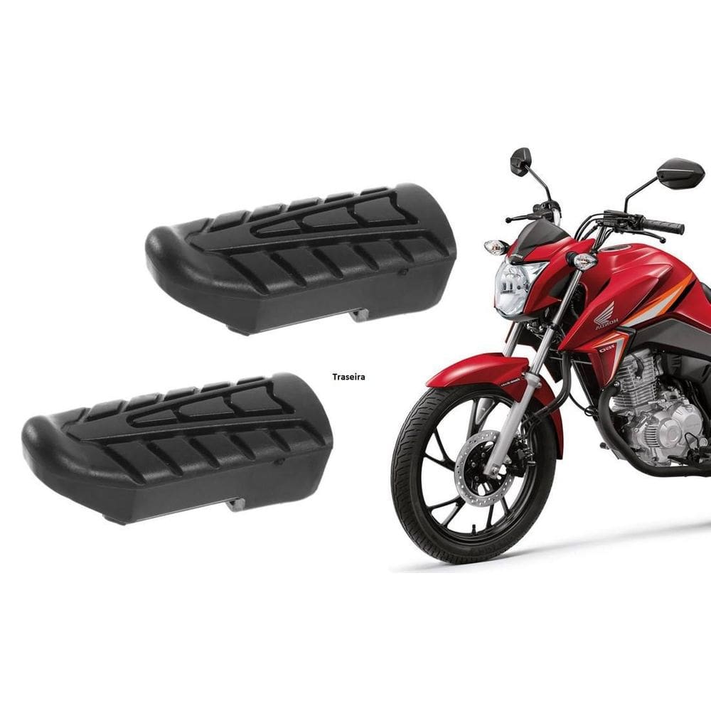 Par Borrachas Pedaleira Traseira Cg Titan Fan Start 160
