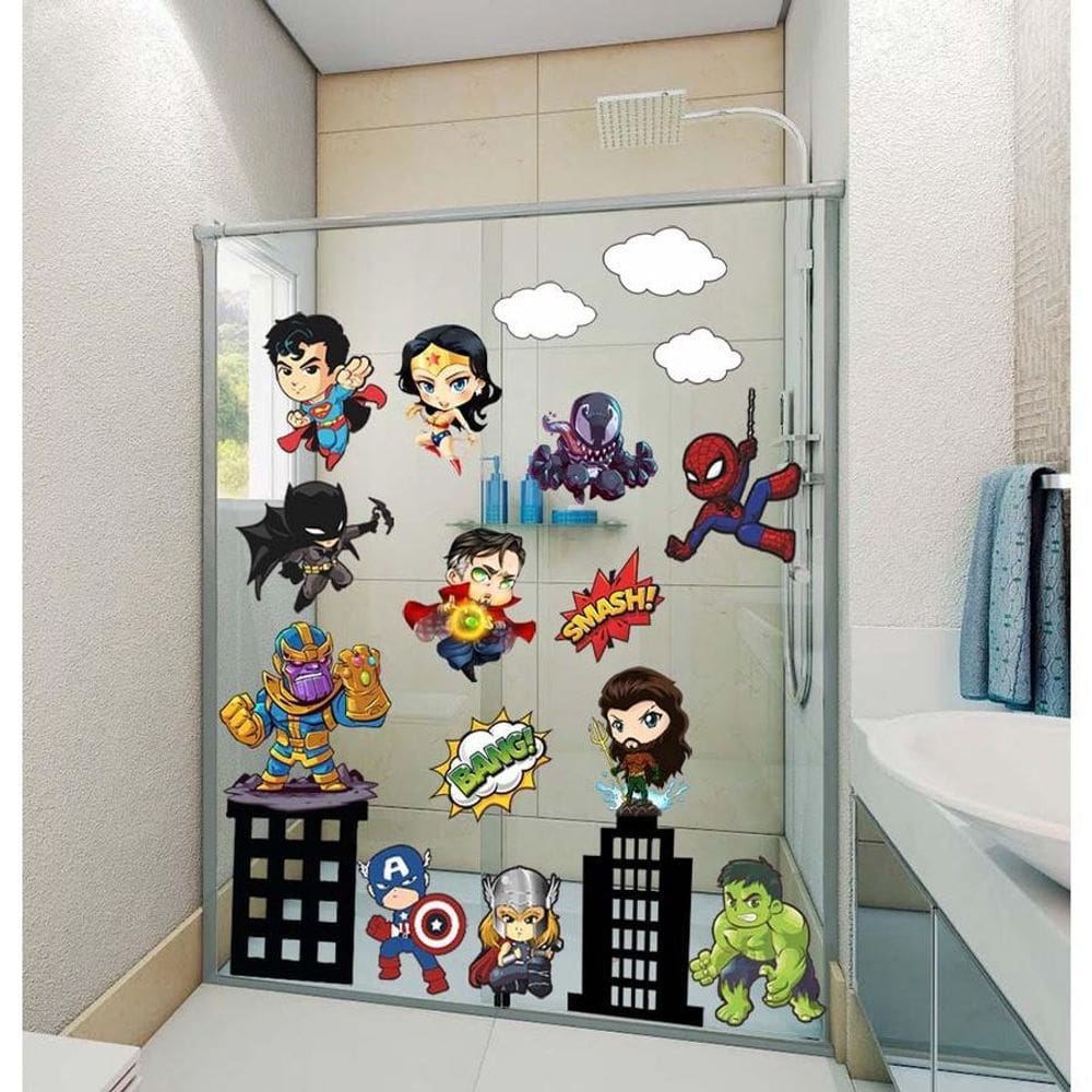Adesivo De Box Super-Heróis Mod 2