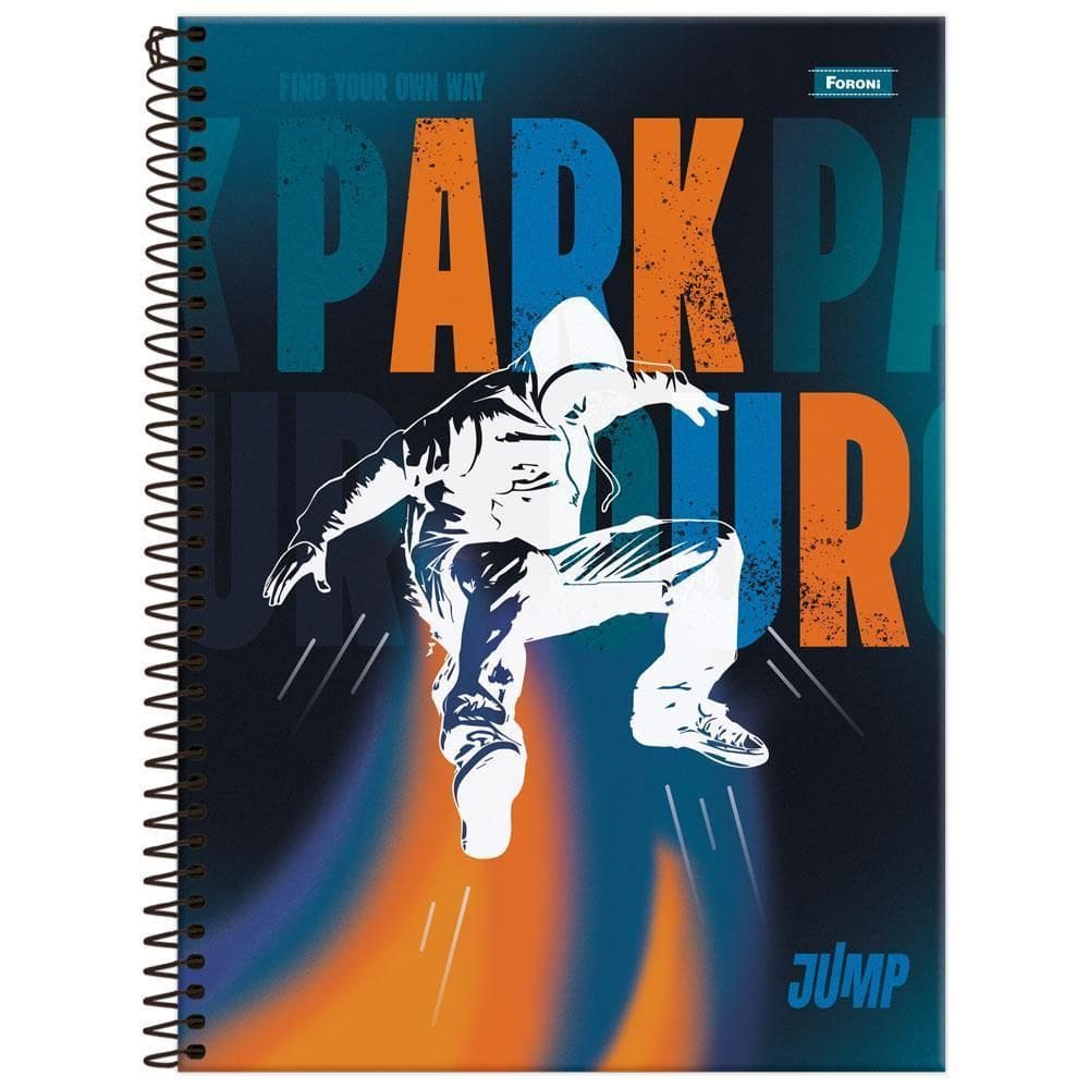 Caderno Univ 20 Matérias 400Fls 200X275 Jump Parkour Foroni
