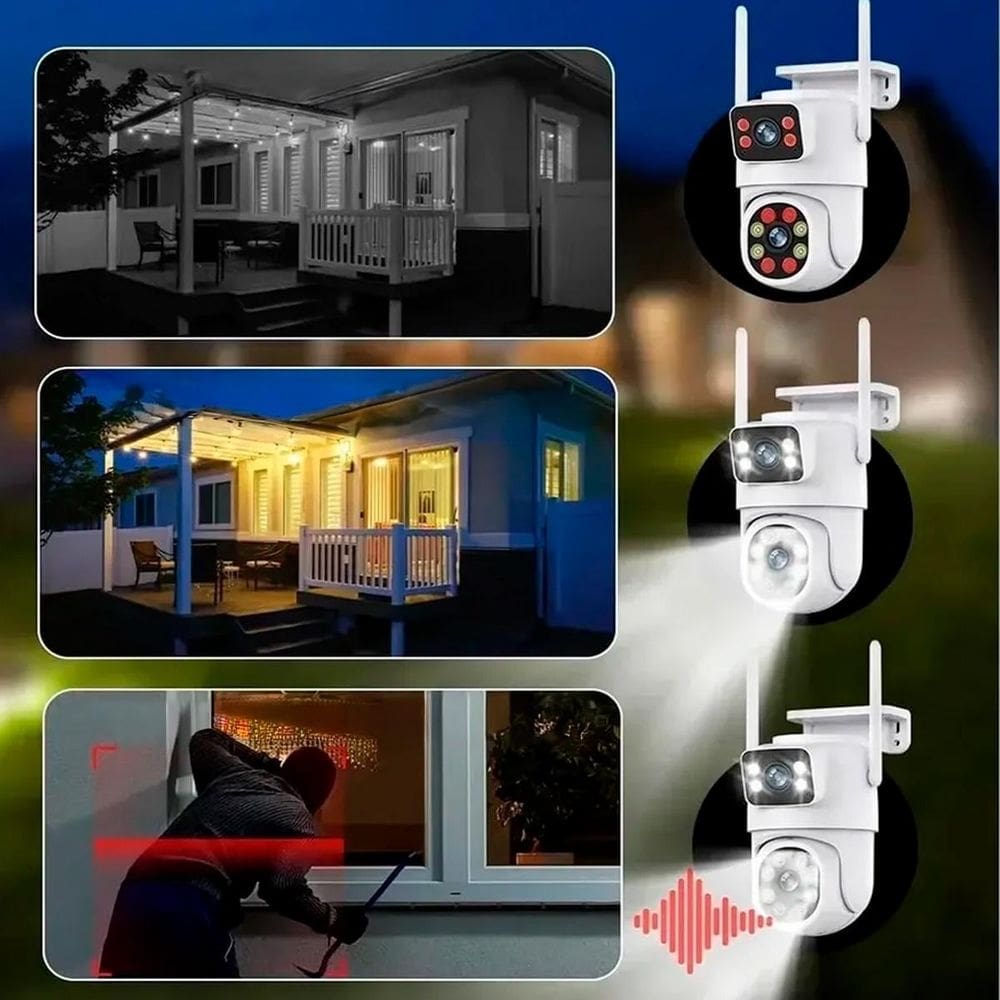 Câmera Noturna Branca Wifi Detecção Casa