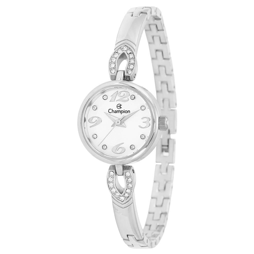 Relógio CHAMPION feminino analógico prata pequeno CF25143Q