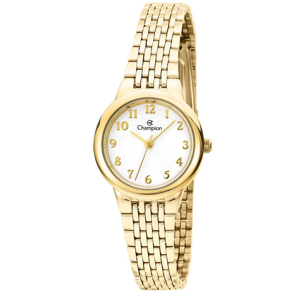 Relógio CHAMPION feminino analógico dourado branco CH24811H