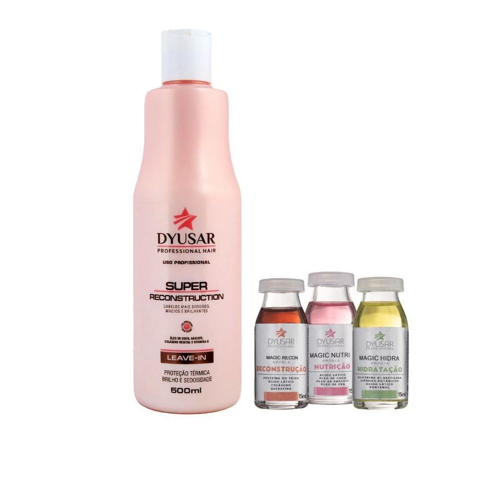 Ampolas Hidratação, Reconstrução E Nutrição + Leave-In 500Ml