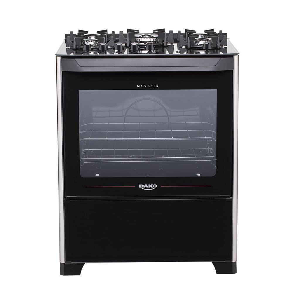 Fogão 5 Bocas Dako Automático Magister Glass Preto