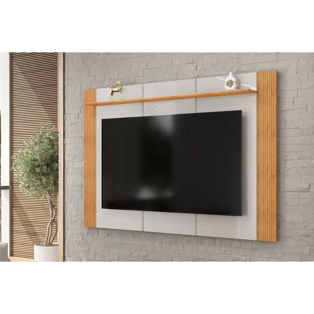Painel Quarto P- Tv Até 75 Pol Helo 183x136cm Bali-cedro - Dj Móveis