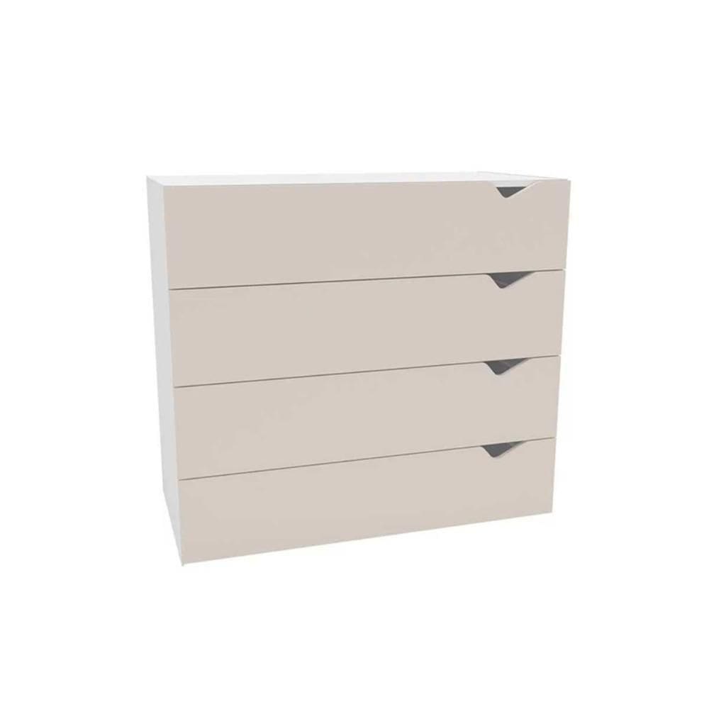 Cômoda De Quarto Porto C- 4 Gavetas Branco-creme - Politorno