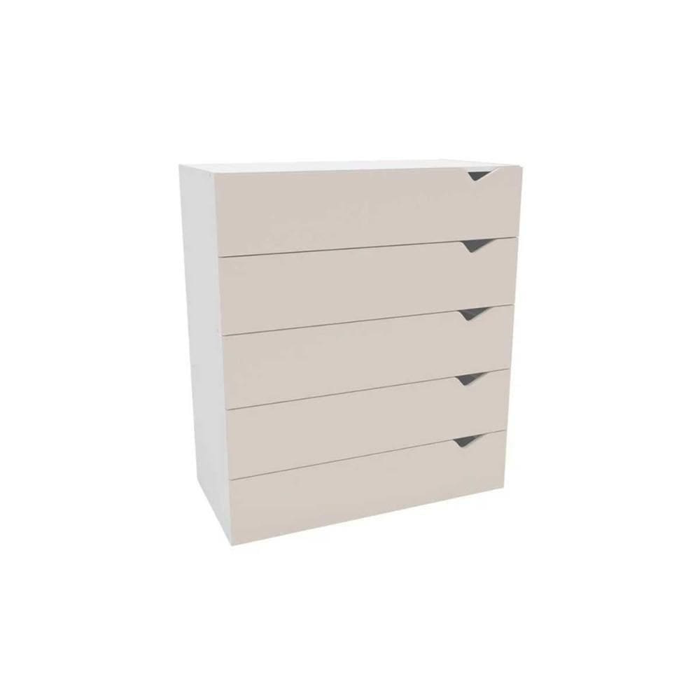 Cômoda De Quarto Porto C- 5 Gavetas Branco-creme - Politorno
