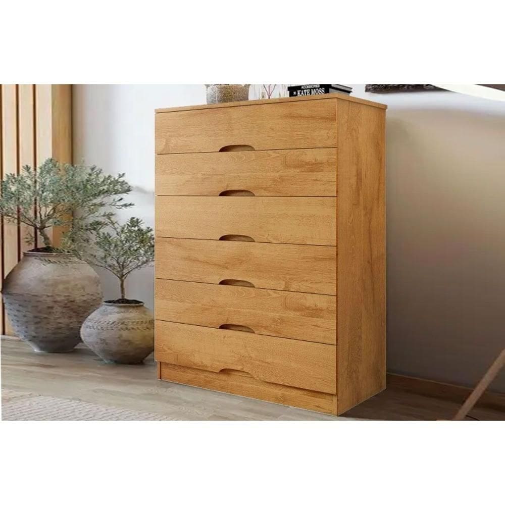 Cômoda De Quarto Sevilha C- 6 Gavetas Peroba - Europa