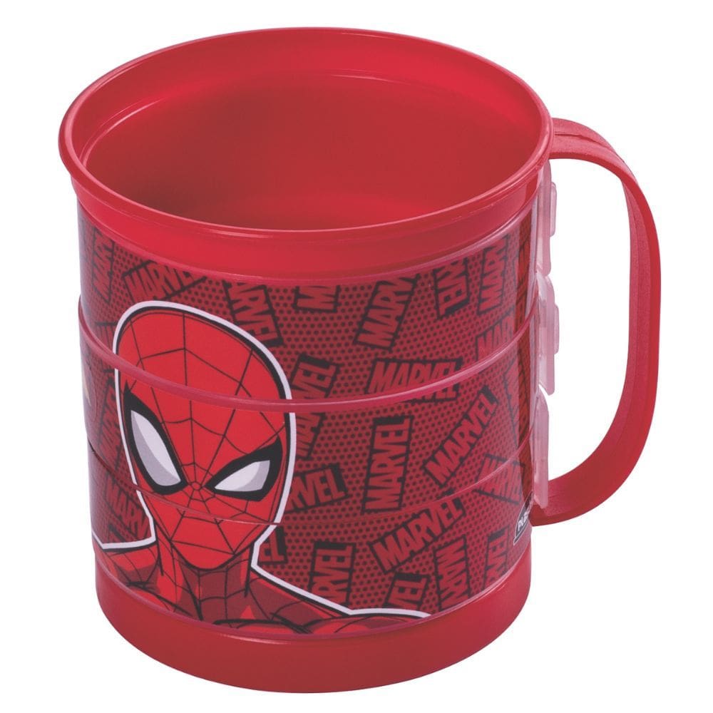 Caneca Infantil divertida Homem Aranha 360ml Plasutil ref.14461