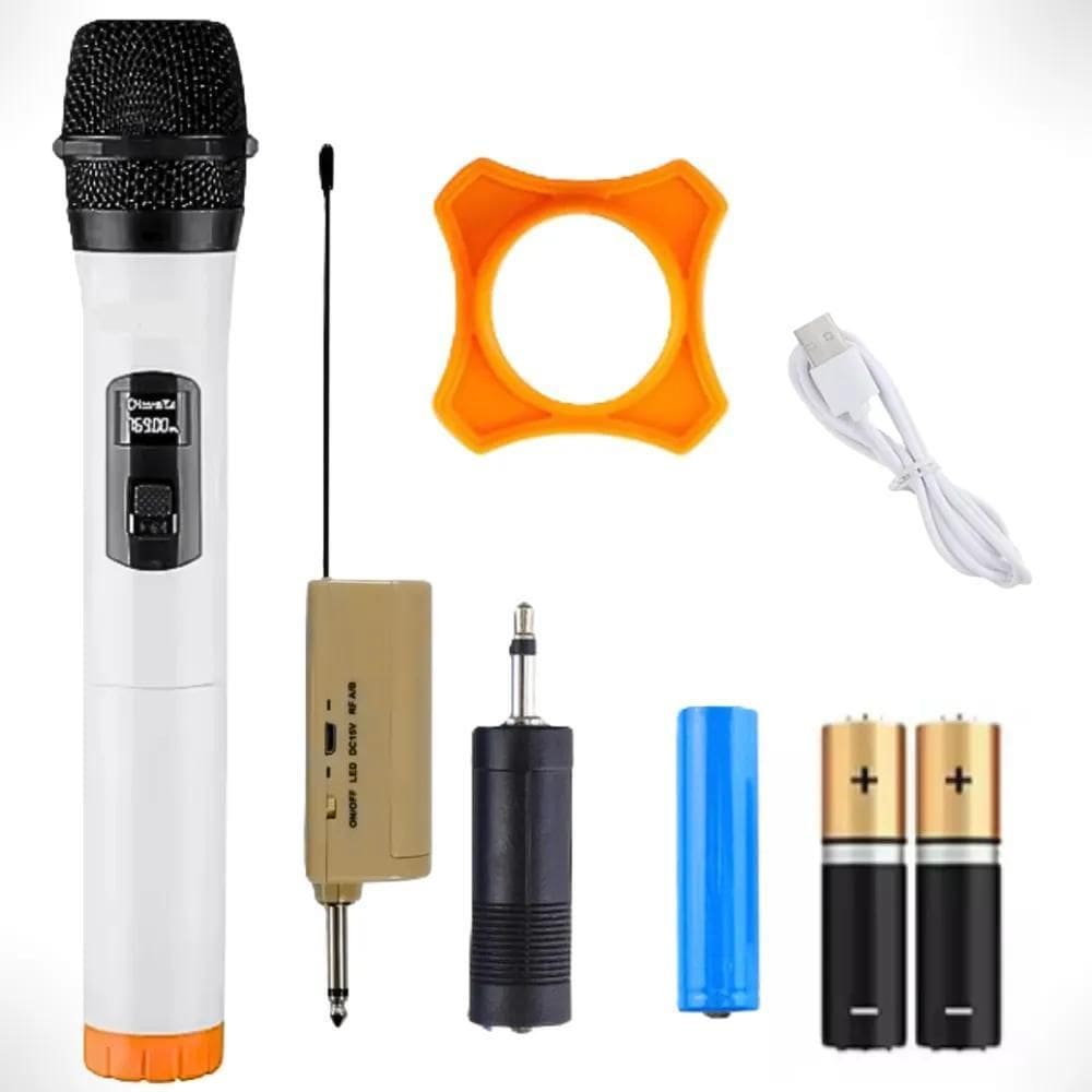 Microfone Sem Fio Profissional Completo Karaoke Transmissor