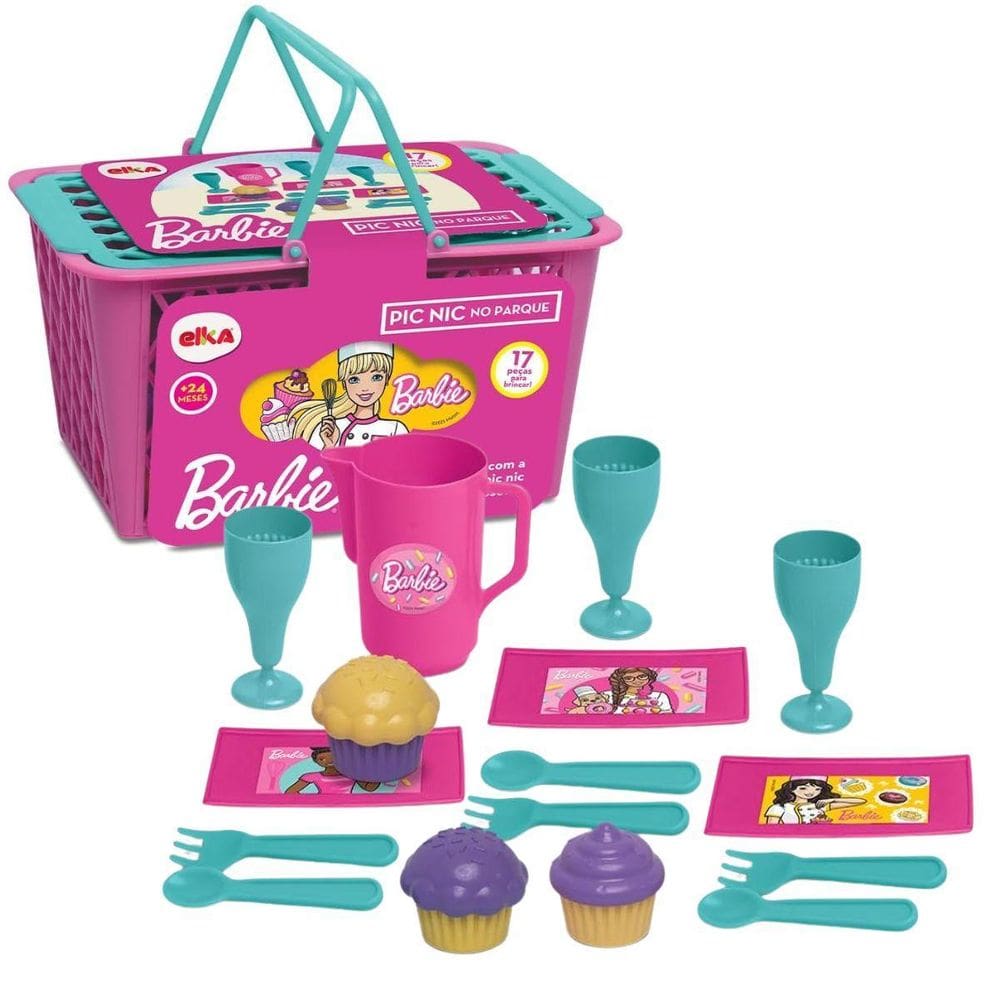 Conjunto De Acessórios Barbie Pic Nic No Parque 1322 - Elka