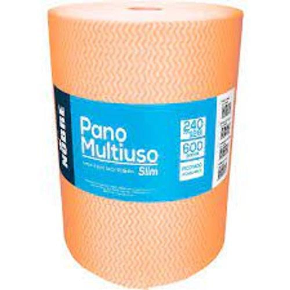 Pano Multiuso Slim 28Cm X 240M Picotado 600 Panos - Laranja