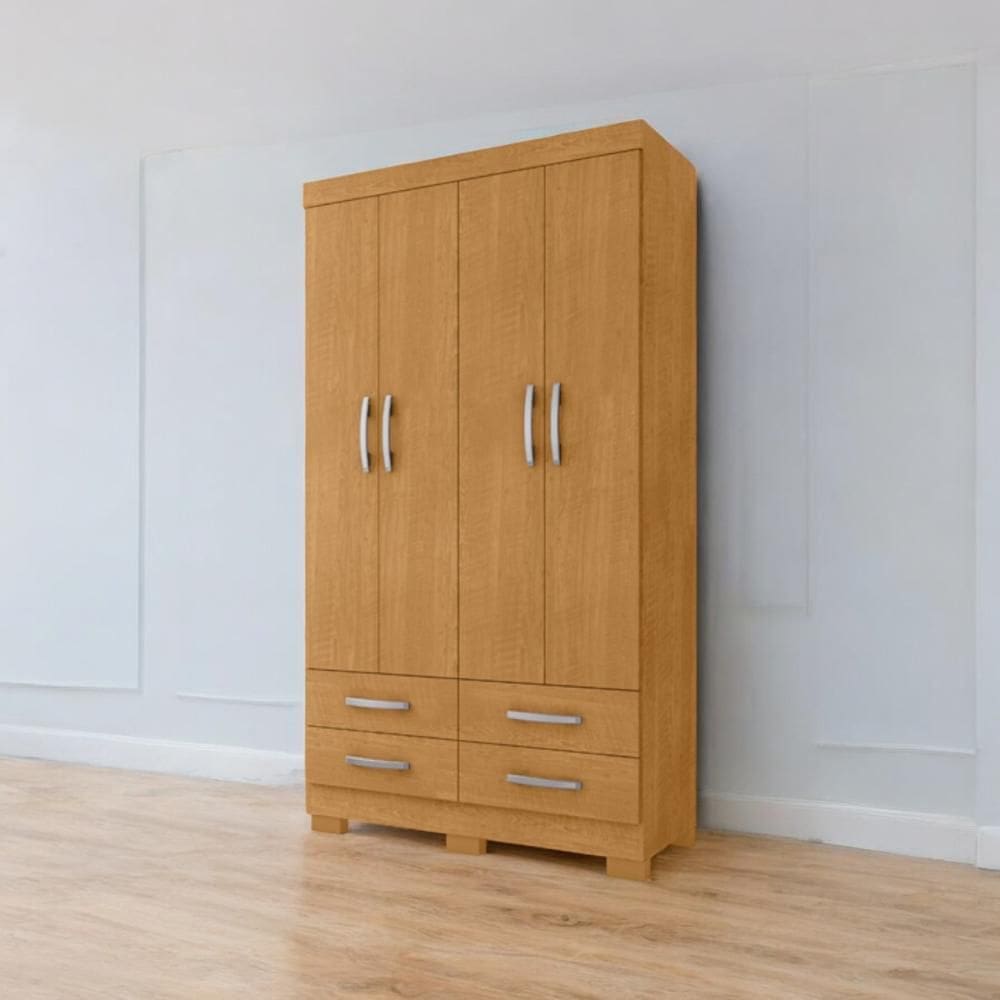 Roupeiro Viena 04 Portas e 04 Gavetas Naturalle