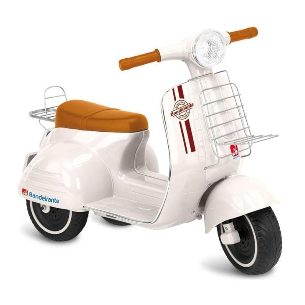 Lambreta Elétrica Banderetta 6V Branca - Bandeirante